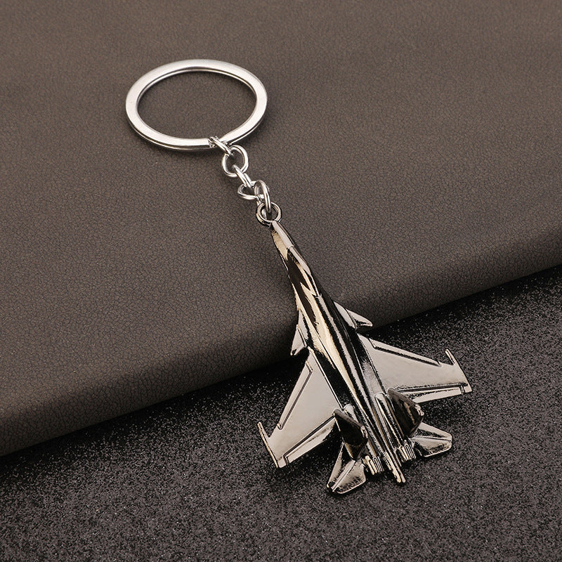 F-16 Fighter Jet Metal Keychain