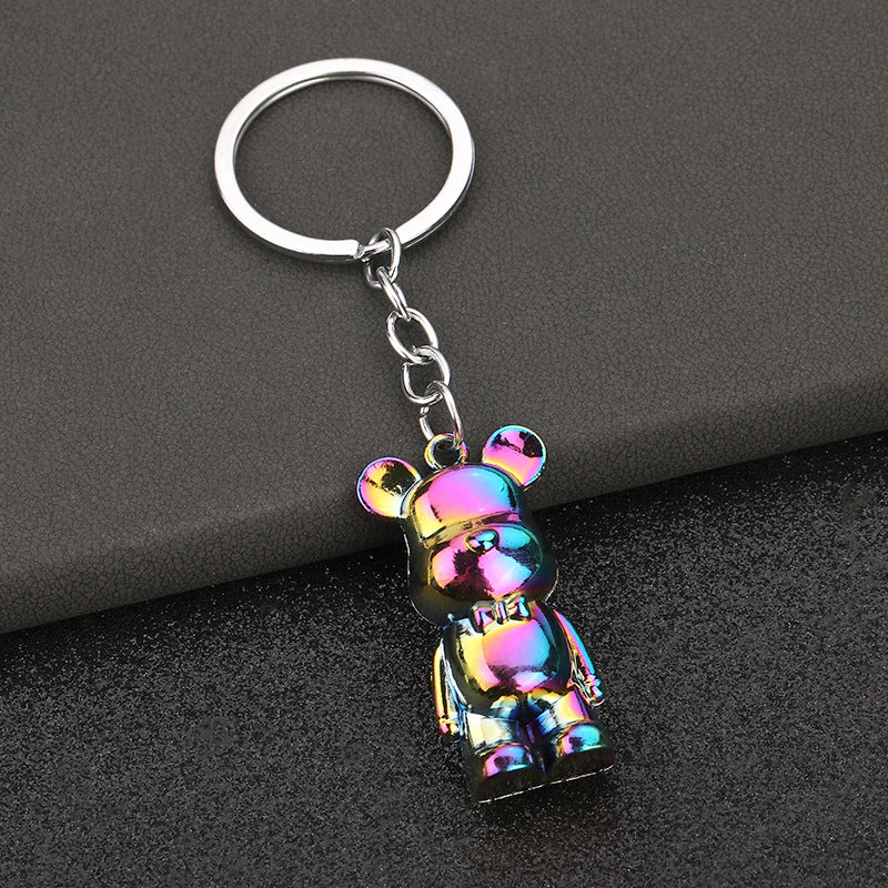 Metal Violent Bear Keychain Bag Charm