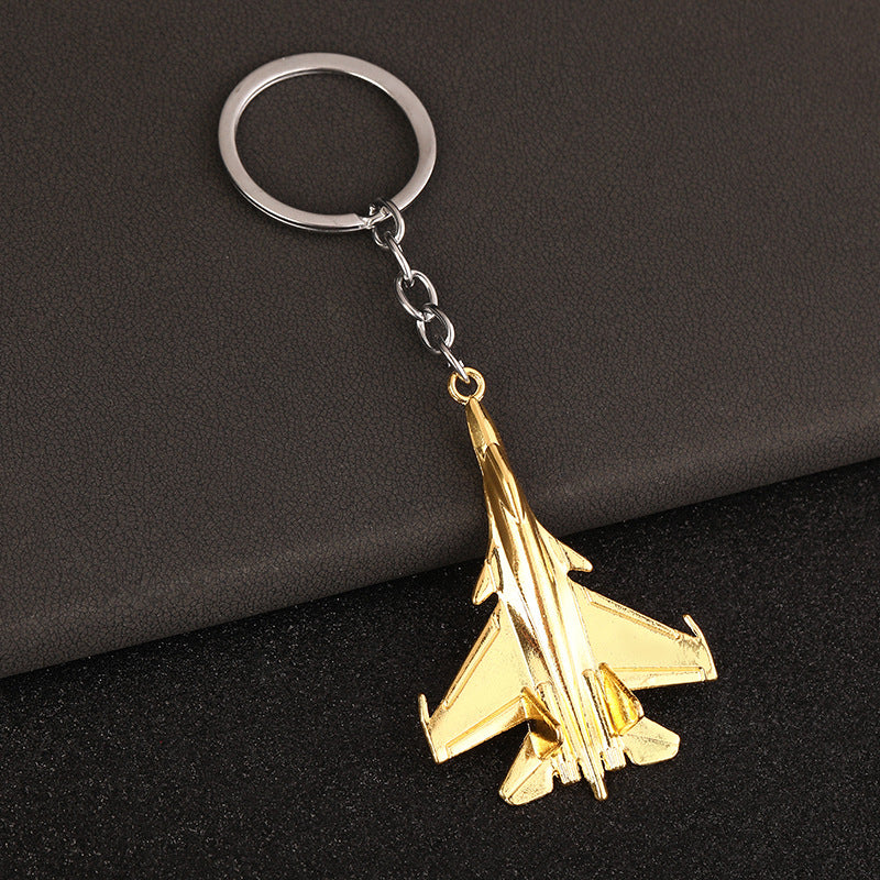 F-16 Fighter Jet Metal Keychain