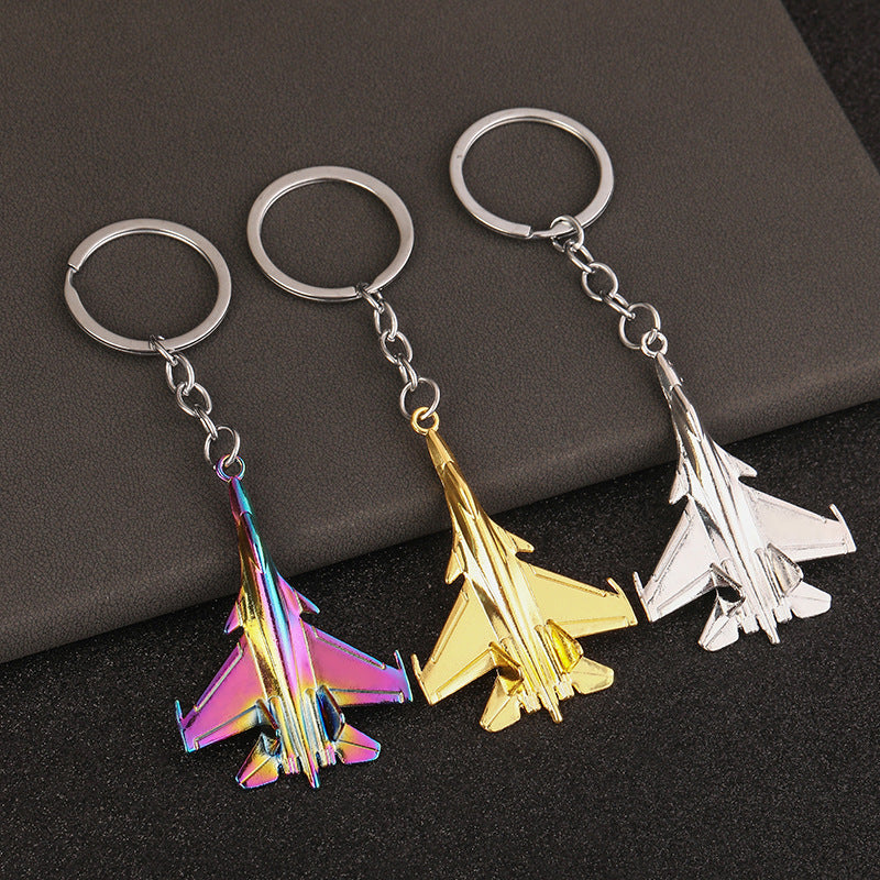 F-16 Fighter Jet Metal Keychain