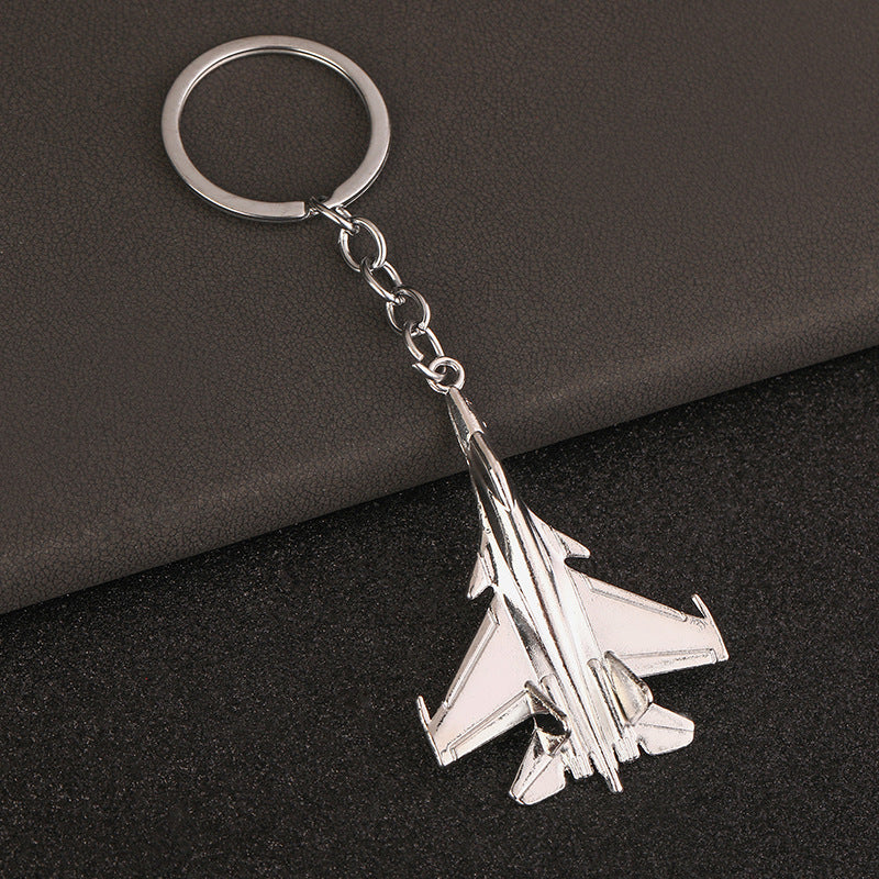F-16 Fighter Jet Metal Keychain