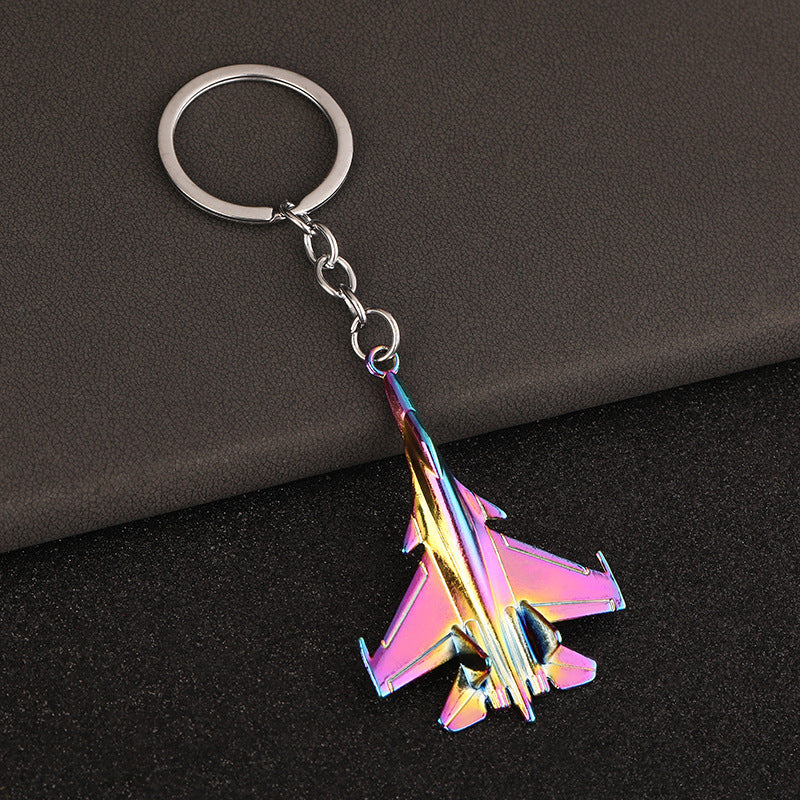 F-16 Fighter Jet Metal Keychain