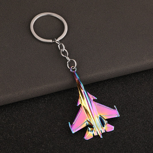 Military Fighter Jet Metal Keychain